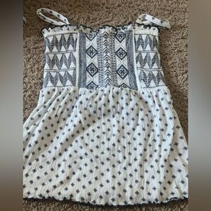 Blue and white tank top